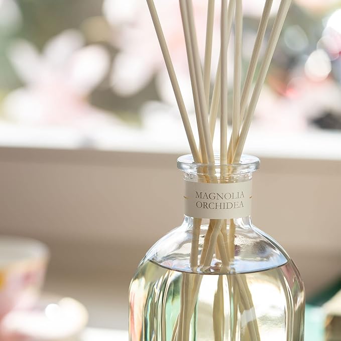 Dr. Vranjes – Magnolia Orchidea Diffuser 250ml + Double Pack of White Sticks (3 Pieces Bundle) – Luxury Home Fragrance, Made in Italy, Main Scent Floral: Magnolia and Orchid