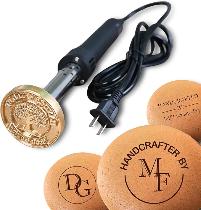 KAINSY Custom Electric Branding Iron for Wood, Temperature-controlled Logo Branding Iron for Wood Burning Stamp Food Leather Cake, Personalized Logo Stamp, Handcrafted & Wedding Gifts(2Inches)