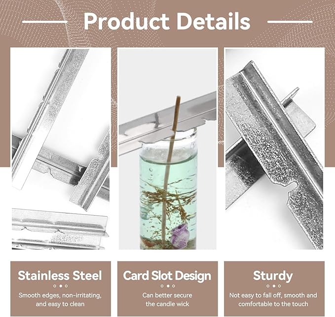 10PCS Candle Wick Holders, Candle Wick Centering Device Metal Candles Bar Device Centering Tool for DIY Craft Making