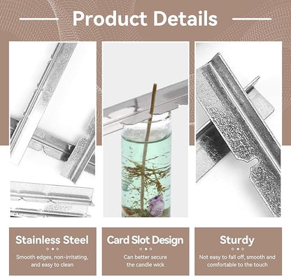 10PCS Candle Wick Holders, Candle Wick Centering Device Metal Candles Bar Device Centering Tool for DIY Craft Making