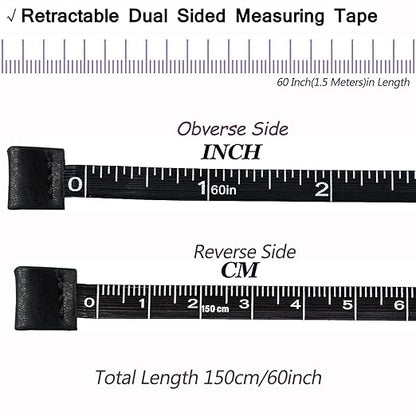 Tape Measure, 4 Pack Measuring Tape for Body Cloth Measurement Tape for Sewing Tailor Fabric Measurements Double Scale Soft Pink & White Tape Measure Retractable Measuring Tape Set