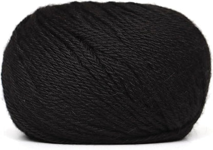 Black Heritage - 100% Baby Alpaca Yarn Wool Set of 2 Skeins (100 Grams) DK Weight Made in Peru Natural Undyed Color Heavenly Soft Perfect for Knitting and Crocheting (Black Alpaca 2 Skeins DK)