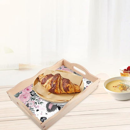 JISHSHAY Diamond Art Serving Tray Diamond Painting Food Tray Gem Art Serving Platter Gem Painting Mosaic Kits for Adults DIY Kits for Adults, with Wood Handle 20×30cm/7.87×11.81in, Cow Cattle