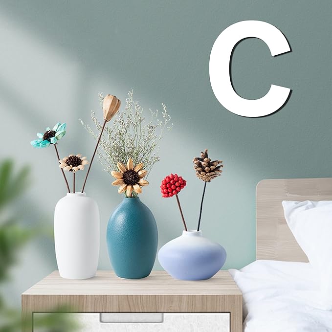 12 Inch Wooden Letter C, 1/4 Inch Thick Large Unfinished Wood Letter for DIY Crafts Home Wall Decor