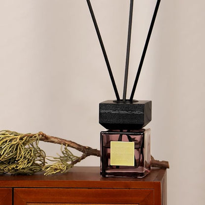 Aeeteek Reed Diffuser Set of 3, White Birch Cedar & Oud Bergamot & Green Tea Tree Essential Oil, 15 Diffuser Sticks, Hotel Collection Bathroom Air Fresheners, 50ml Home Fragrance for Christmas Decor