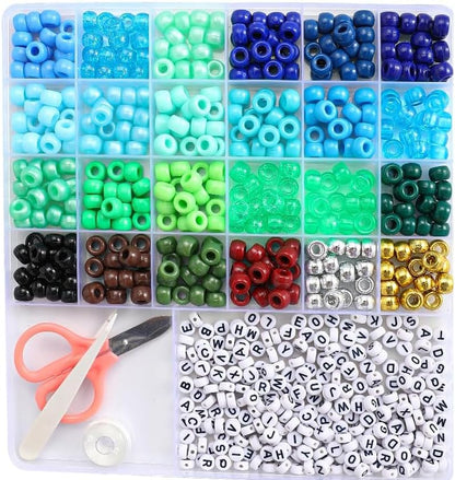 Kandi Kit 2500 Pcs Pony Beads Kit, 96 Colors UV Glow Alphabet Beads Bracelet Making Kit, Friendship Bracelet & Rave Beads for Girls, Kids, Teens & Beginners - Image 4