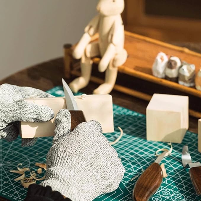 10Pcs Wood Carving Knife Set, Black Walnut Wood Carving Kit with Detail Wood Knife, Whittling Knife, Hook Knife for Beginners, DIY, Carving Knife Sharpener for Spoon, Bowl, Pumpkin, Cup