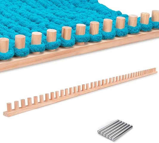 LITURTOO 80" Chunky Blanket Loom - Loom for DIY Throw Blankets, Adjustable Size Hand Knitting Yarn Chunky,No Needles Required,Beginner Friendly Yarn Craft (80")