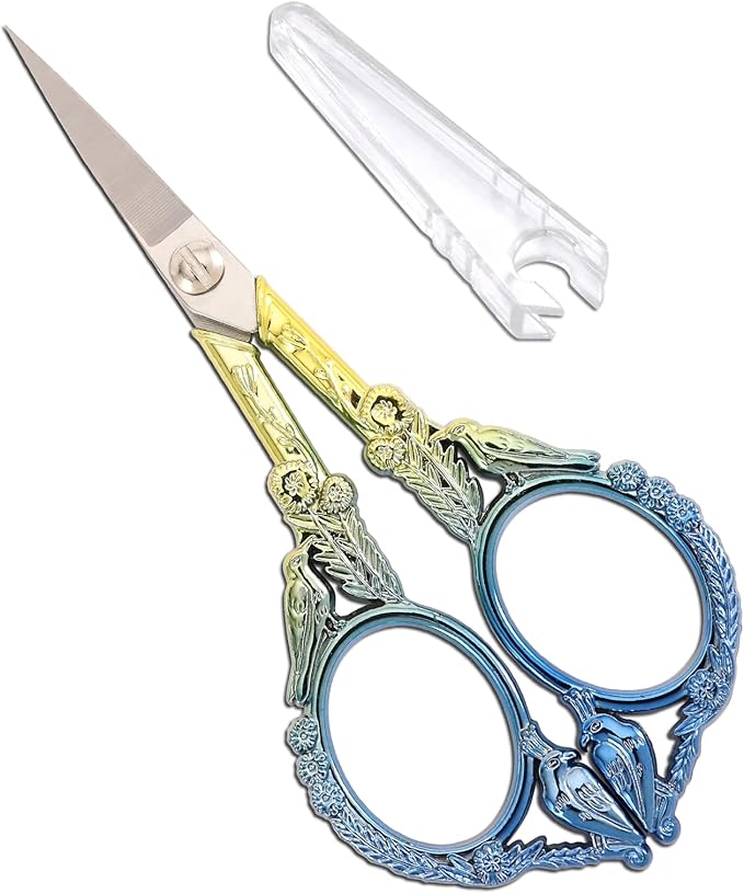 YOUGUOM Small Craft Scissors, Little Travel Sharp Embroidery Scissors All Purpose, Straight Tips Mini Sewing Shears, Precision Detail Thread Cutting Snips