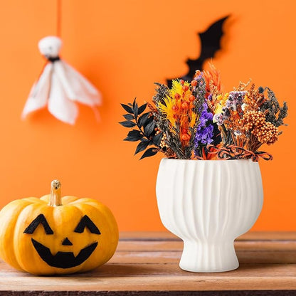 10/12/24/36 Pack Mini Dried Flowers for Vase Wedding Various Mini Bouquet Dried Small Wildflowers Natural Flowers Bulk for Crafts DIY Decor (12, Orange Black 1)