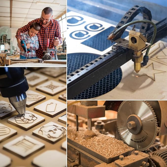 from Baltic Birch, 3mm 1/8'' x 12'' x 18'' Plywood, Craft Grade B/BB Veneer, Box of 6 pcs Sheets, Available for Laser & CNC Cutting, Engraving, Wood Burning, DIY Handwork, Art Painting, by Tomato.Wed