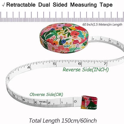Tape Measure for Body Measuring Fabric Sewing Tailor Ruler Flexible Soft Pocket Small Mini Body Measurement Cloth Measuring Tape 60 Inch Premium Leather Retractable Tape Measure