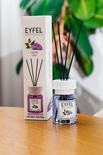 EYFEL Reed Diffusers for Home – Lilac Reed Diffuser Set 4.05 fl oz Oil Diffuser Sticks, Bathroom Diffuser, Home Fragrances, Scented Sticks, Home Décor