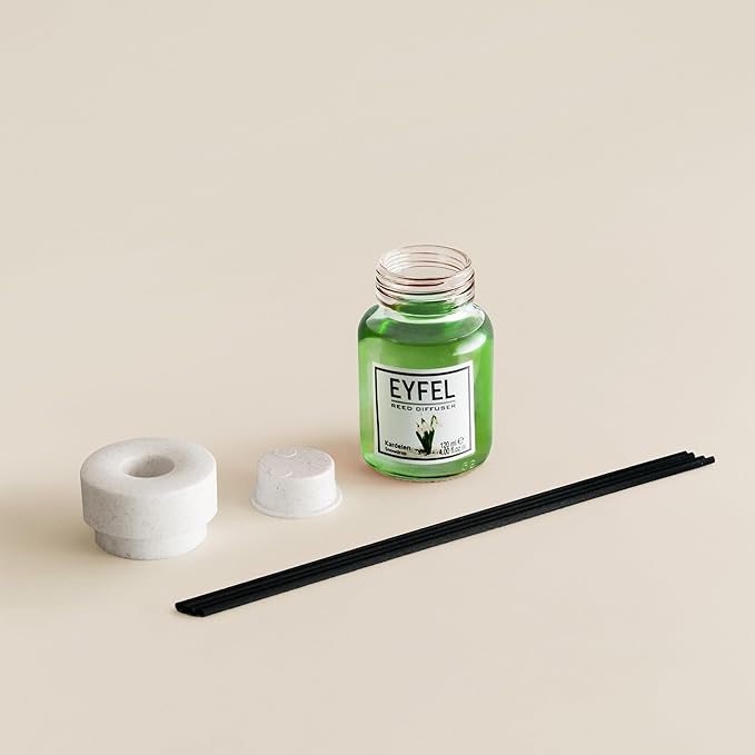 EYFEL Snowdrop Reed Diffuser Set - 4.05 fl oz, Bathroom & Home Scented Sticks