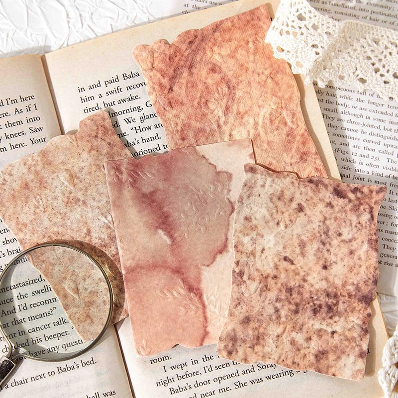 192 Pcs Textured Scrapbook Paper Kit, Embossed Rice Decoupage Paper - Image 5
