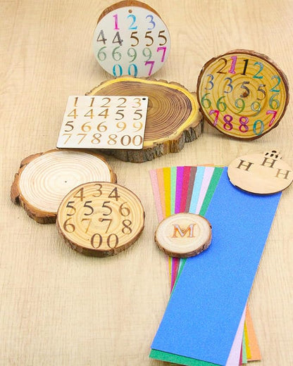 1/2" 10Pcs Wood Burning Letter Kit, Wood Burning Numbers for Wood Branding Leather Crafting, DIY Gifts for Christmas Wedding Birthday Beginners, with 80W Electric Branding Iron (Brass Numbers 0-9)