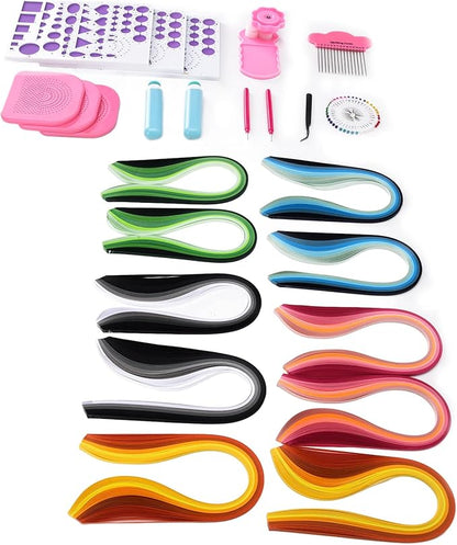 SparkFeng Quilling Kits DIY Craft Supplies, Complete Paper Quilling Tool Set with Electric Pen, 1000 Colorful Paper Strips for Beginners, Includes Storage Box and Various Quilling Tools for