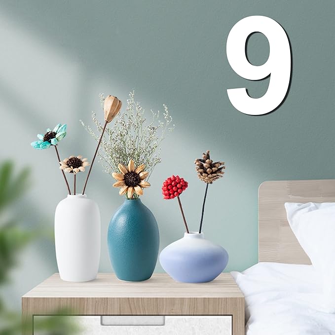 12 Inch Wooden Number 9, 1/4 Inch Thick Large Unfinished Wood Letter for DIY Crafts Home Wall Decor