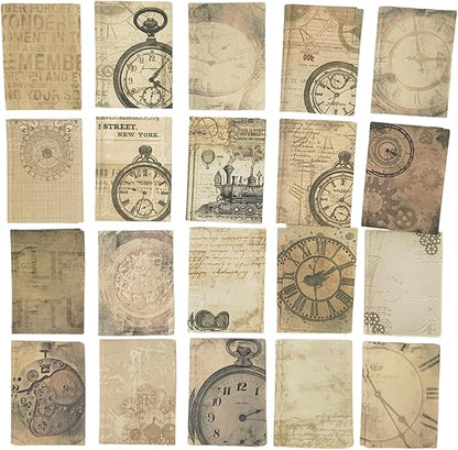 Vintage Scrapbooking Supplies Pack(100 Pieces) for Junk Journal Planners Decoupage Paper Aesthetic Cottagecore Collage Craft Album (08)