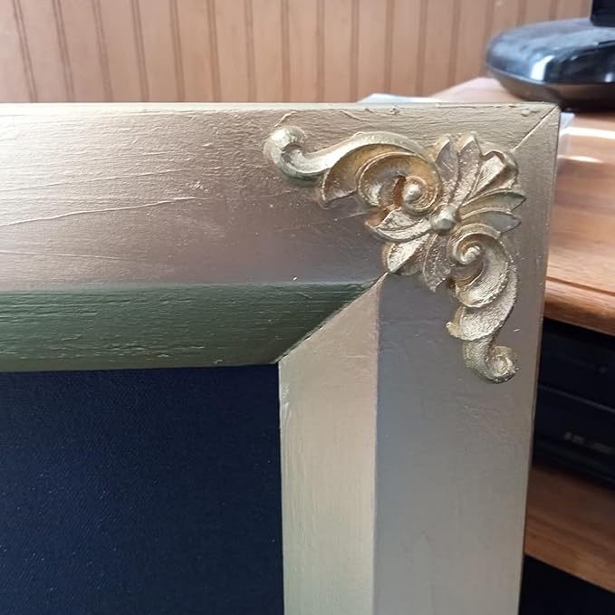 4PCS Corner Wooden Carving Decal Unpainted Wood Appliques Onlays DIY Wood Carved Furniture Appliques Onlays for Wall Bed Door Wardrobe Cabinet Furniture Decoration(01,12x12cm/4.72x4.72inch)
