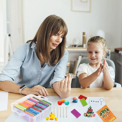 CiaraQ Polymer Clay Starter kit, Oven Bake Modeling Clay with Sculpting Tools, 28 Colors,1.7 lbs