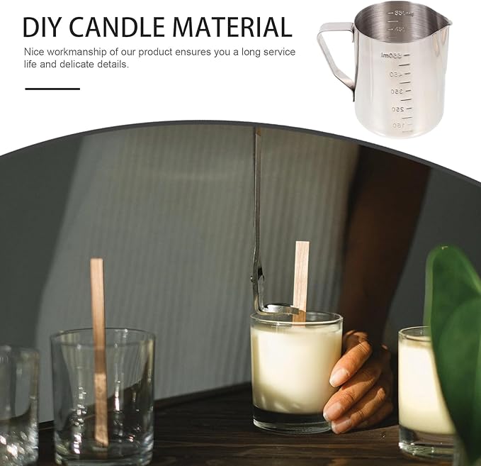 OSOLADY Candle Making Supplies DIY Kit with Wax Melting Pot and Pouring Cup Complete Candle Material for Adults and Beginners Use Wax Melter