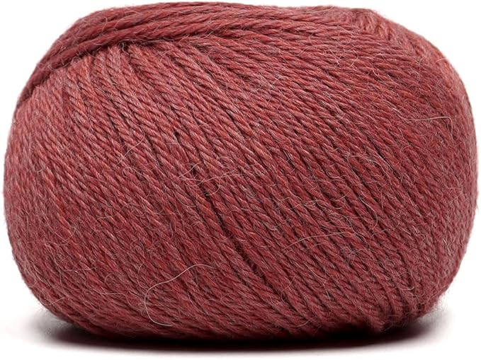 100% Baby Alpaca Yarn Wool Set of 3 Skeins (150 Grams) DK Weight - Made in Peru - Heavenly Soft and Perfect for Knitting and Crocheting (Heather Blush, DK)