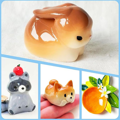 500ml Air Dry Clay Glaze, Air Dry Clay Varnish Can Not Only Used to Prevent Clay Cracking, Scratches, and Wear, Polymer Clay Glaze Can Also Having a Gloss Glaze Effect (Gloss)