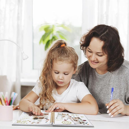 Vienrose Scrapbook 10x10 Inch Hardcover Kraft White Pages DIY Scrapbook Photo Album Linen Cover Scrap Book Photo Albums Scrapbooking Supplies Kit for Couple Family Wedding Travel