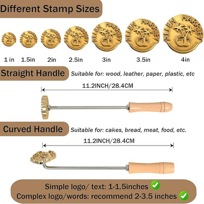 Custom Branding Iron for Wood, Personalized Logo Branding Iron Stamp for Wood, Leather, Meat, Metal Branding Iron Leather Stamps, Wedding Gifts, Handmade Gifts