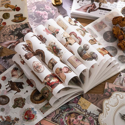 Victorian Ephemera Book, 50 Sheets Vintage Stickers & Papers - Image 4