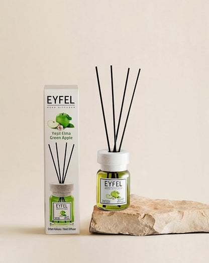 EYFEL Reed Diffusers for Home – Green Apple Reed Diffuser Set 4.05 fl oz Oil Diffuser Sticks, Bathroom Diffuser, Home Fragrances, Scented Sticks, Home Décor