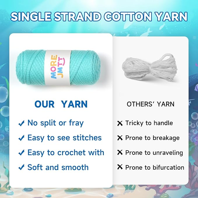 MOREJMTT Crochet Kit for Beginners Animal,Crochet Animal Kits,Crocheting Kit for Starters,Learn to Crochet with Step-by-Step Video Tutorials,Beginner Crochet Kits for Adults(sea Turtle)
