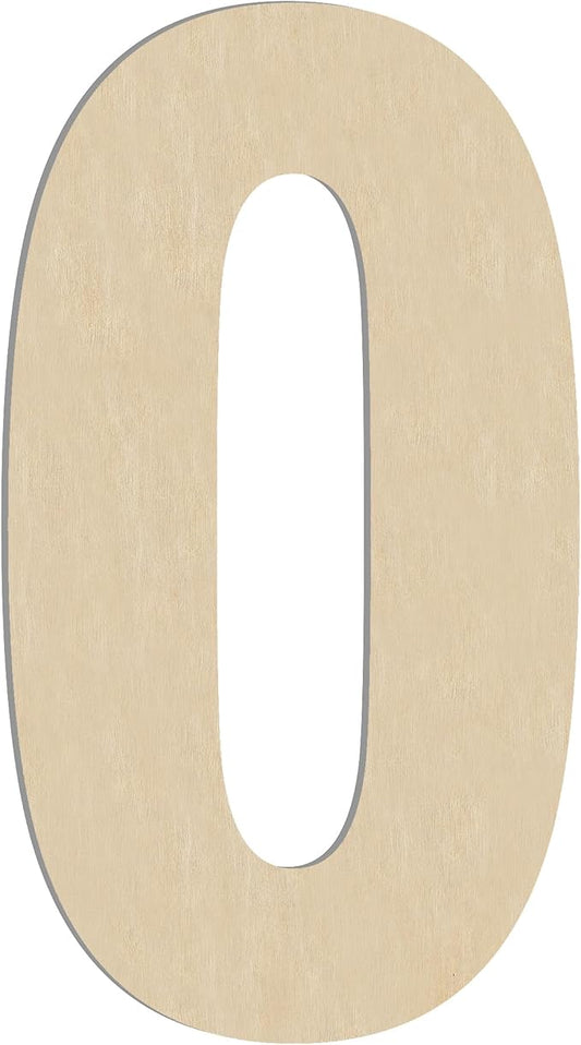 HILAZA 17 Inch Large Wooden Letter O, 1/4 in Thick Big Wood Letter for Wall Decor Crafts