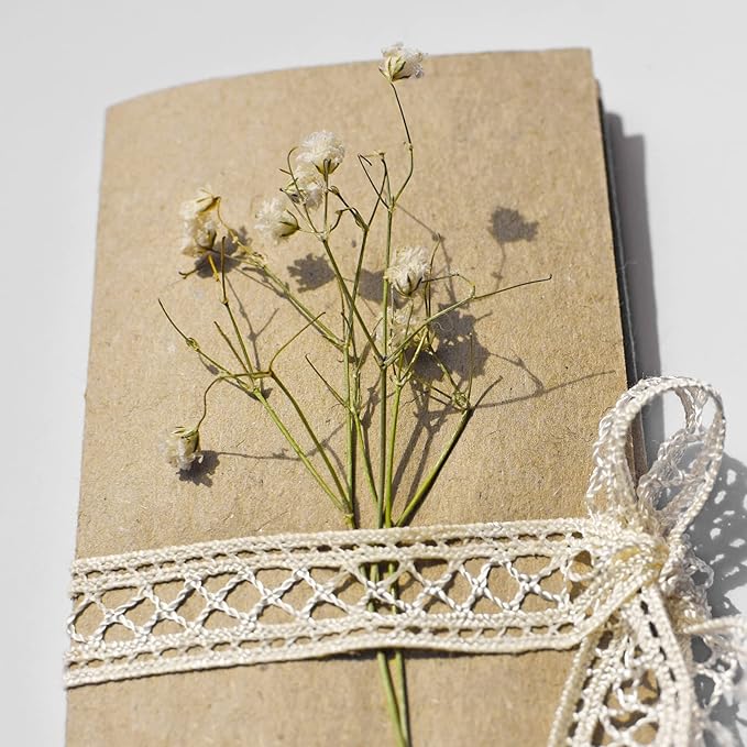 Fumete 300 Pcs Christmas Mini Dried Baby Breath Flowers Wedding Ivory Natural Flowers Bulk Dried Gypsophila for Vase Bride Shower Invitation Card DIY Candle Making Decor Craft Party Resin Art, 2-4 in