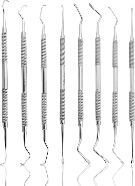 Cynamed Premium Polymer Clay Wax Carving Tools Set | Professional Wax Carvers for Jewelry Making, Sculpture, Art, Crafts & Hobbies | 8 Pieces Complete Set
