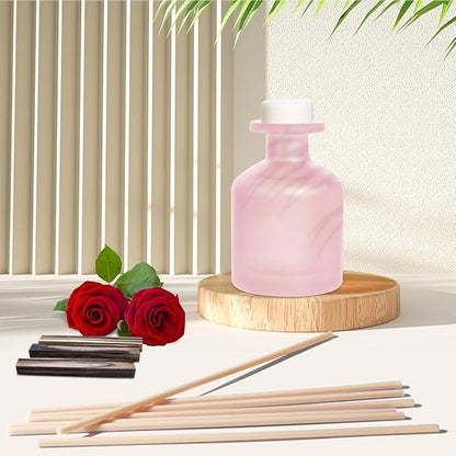 YISOWUH Reed Diffuser - Ebony Rose 3.38oz (100ml) 1 Pack Essential Oil Reed Diffuser Set with 8 Sticks, Long Lasting Fragrance for Home, Bathroom, Bedroom, Room, Decor