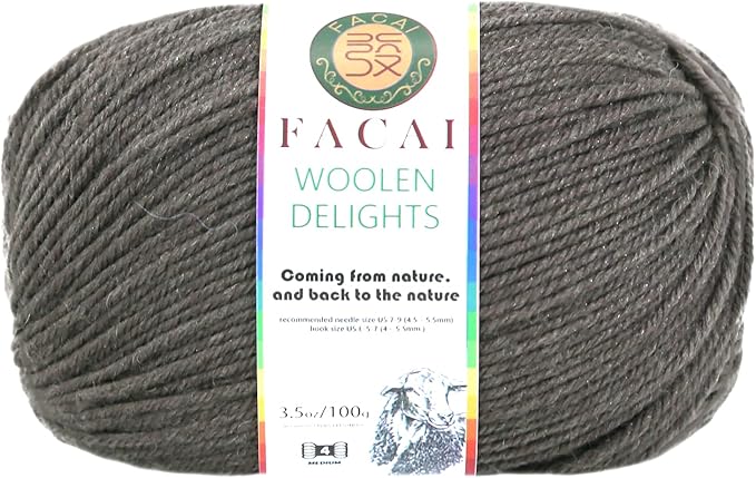 Facai Blend Merino Wool Yarn for Knitting - Worsted Weight,197yds (3.5oz) Ball, Ideal for Sweaters, Scarves, and Accessories (1, Variegated Camel)