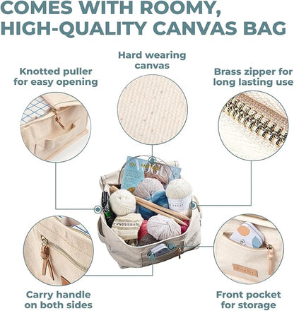 KnitIQ Pack of 9 Blocking Mats for Knitting and Crocheting - Extra Thick Blocking Boards for Crochet Projects - Block Mats for Knitting with Circular Gridlines, 150 T-Pins, and Storage Bag