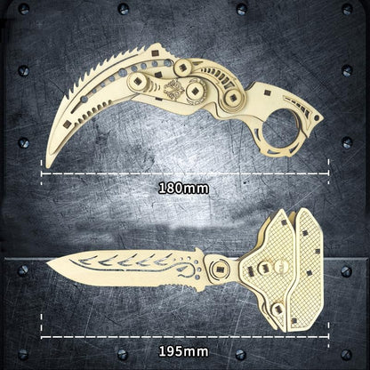 DIY Wooden Model Building Kit for Adults Handmade Craft Carpentry Model Creative Wooden Assembly Knife Model Unique Gifts for Adults - Image 5