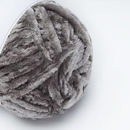 NICEEC 300g Soft Chenille Yarn Blanket Velvet Yarn for Knitting, Crochet, Weaving DIY Craft Total Length 150m (164yds)_Light Grey