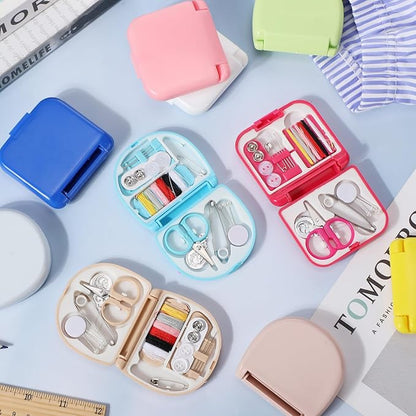 Daifunli 10 Pcs Min Travel Sewing Kit in Bulk Portable Emergency Sewing Repair Kit with Threads Scissors Needles for Beginner Traveler Hotel Charity