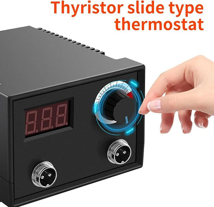 Wood Burning Tool, Wood Burner Kits Pen 25~750℃, Pyrography Wood Burning Kit with Digital Thermometer Temperature Adjustable Temperature, 2 Pyrographic Wood Burning Pens, 20 Wood Burning Pen Tips