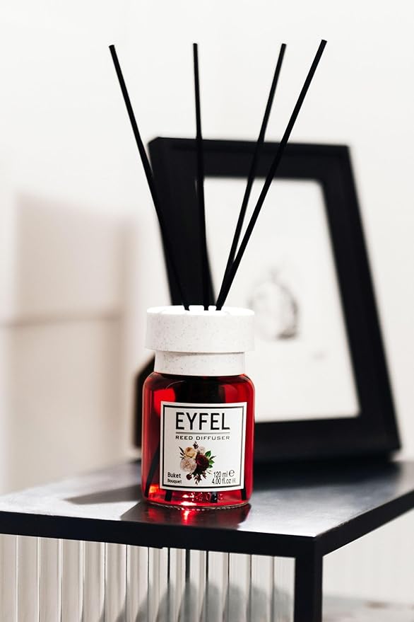 EYFEL Reed Diffusers for Home – Bouquet Reed Diffuser Set 4.05 fl oz Oil Diffuser Sticks, Bathroom Diffuser, Home Fragrances, Scented Sticks, Home Décor