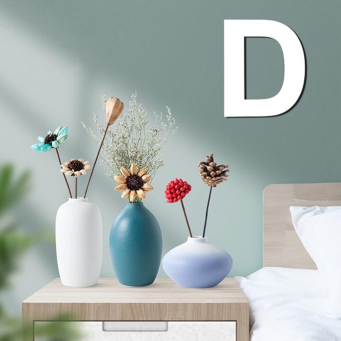 12 Inch Wooden Letter D, 1/4 Inch Thick Large Unfinished Wood Letter for DIY Crafts Home Wall Decor