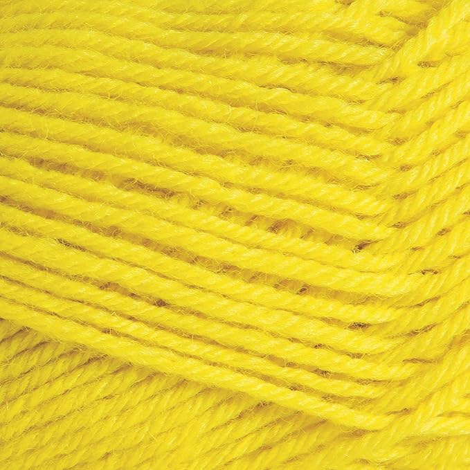 Knit Picks Wool of The Andes Yarn Pack - 10 Skeins of Yellow 100% Wool Worsted Yarn (Buttercup)