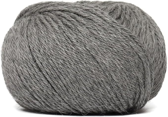 100% Baby Alpaca Yarn Wool Set of 3 Skeins (150 Grams) DK Weight - Made in Peru - Heavenly Soft and Perfect for Knitting and Crocheting (Soft Gray, DK)