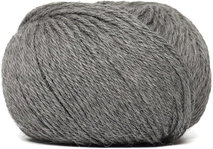 100% Baby Alpaca Yarn Wool Set of 3 Skeins (150 Grams) DK Weight - Made in Peru - Heavenly Soft and Perfect for Knitting and Crocheting (Soft Gray, DK)