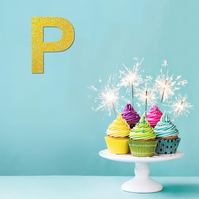 12 Inch Wooden Letter P, 1/4 Inch Thick Large Unfinished Wood Letter for Home Wall Decor, DIY Crafts