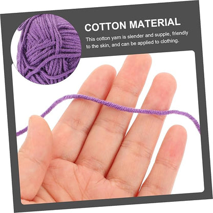 Healifty 3 Rolls Cotton Yarn Bundle for Knitting and Crocheting Convenient Soft Crochet Yarn for DIY Sweaters Hats Blankets for Home Decor and Amigurumi Projects